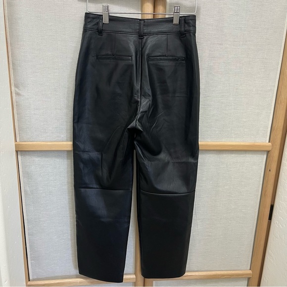 Aritzia Babaton Faux Vegan Leather Cropped Pants Size 0 - Picture 4 of 11